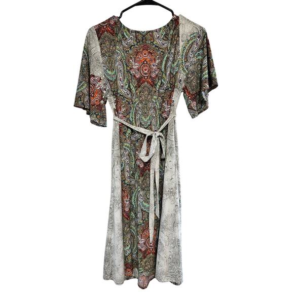 Monroe & Main Midi Tie Back Dress sz M - Picture 1 of 3